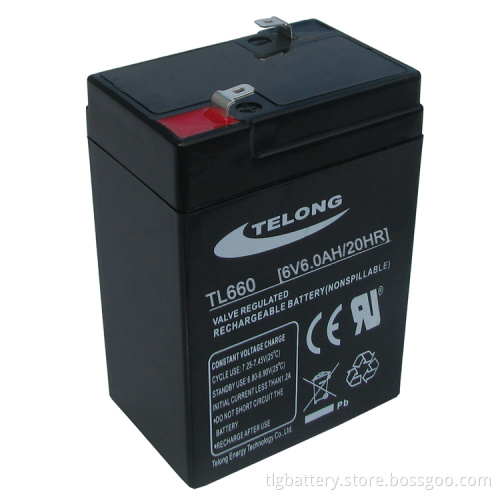 Valve Regulated Lead Acid Battery 6V 6ah for Flash Light